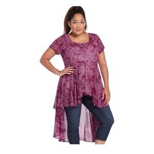 Torrid Purple Paisley High-Low Tunic